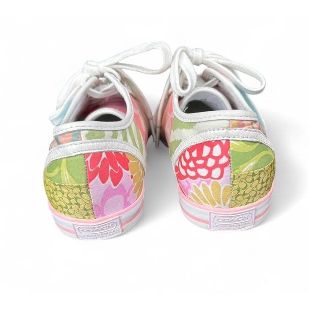 Women’s Coach Dawnell Logo Patchwork Sneakers Pastel Multicolored Size 6.5 - Picture 5 of 8